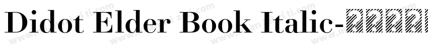 Didot Elder Book Italic字体转换